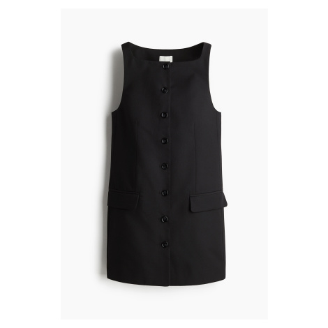 H & M - Šaty's hranatým výstřihem - černá H&M