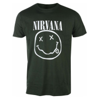 Tričko metal pánské Nirvana - White Happy Face - ROCK OFF - NIRVTS03MGR