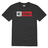 Etnies pánské tričko New Box S/S Black/Red/White | Černá