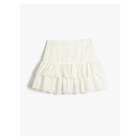 Koton Scallop Mini Skirt Flounced Ruffles