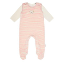 Steiff Romper set pruhy Silver rĹŻĹľovĂˇ