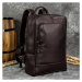 Velký kožená batoh na notebook vintage business taška