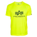 Alpha Industries Tričko Basic T-Shirt neon yellow
