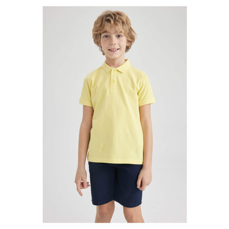 DEFACTO Boy Regular Fit Polo Neck Pique Short Sleeved Polo T-Shirt