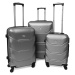 Rogal Stříbrný luxusní lehký plastový kufr "Luxury" - M (35l), L (65l), XL (100l)