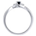 Stříbrný prsten s pravým přírodním Safírem