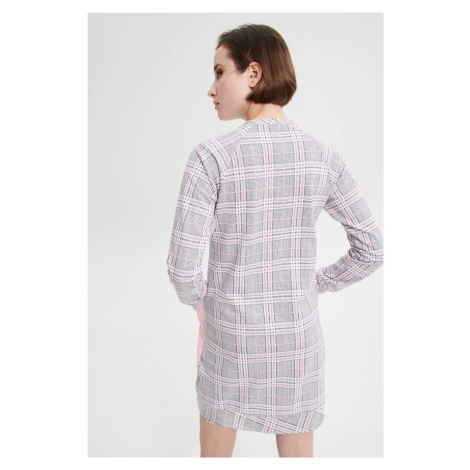 Dámská noční košile s dlouhým rukávem 19166 růžové - Vamp