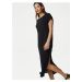 Černé dámské tričkové žerzejové midi šaty Marks & Spencer