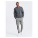 BASIC men's non-stretch cotton sweatshirt - graphite V11 OM-SSBN-0159