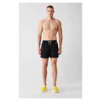 Avva Black Quick Dry Standard Size Plain Special Boxed Comfort Fit Swimsuit Swim Shorts