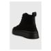 Kožené kotníkové boty Vagabond Shoemakers Stacy dámské, černá barva, na platformě