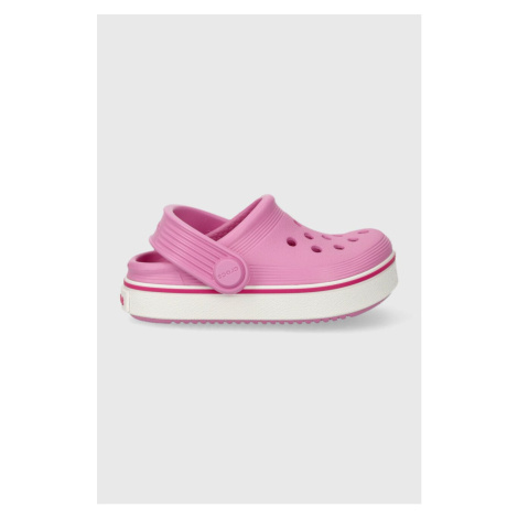 Dětské pantofle Crocs CROCBAND CLEAN CLOG růžová barva
