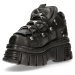 boty kožené unisex - ITALI NEGRO - NEW ROCK - M.106-S29