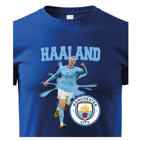 Dětské tričko s potiskem Erling Braut Haaland - Manchester city -  pánské tričko pro milovníky f BezvaTriko