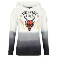 Stranger Things Hellfire Club Dámská mikina s kapucí cerná/bílá