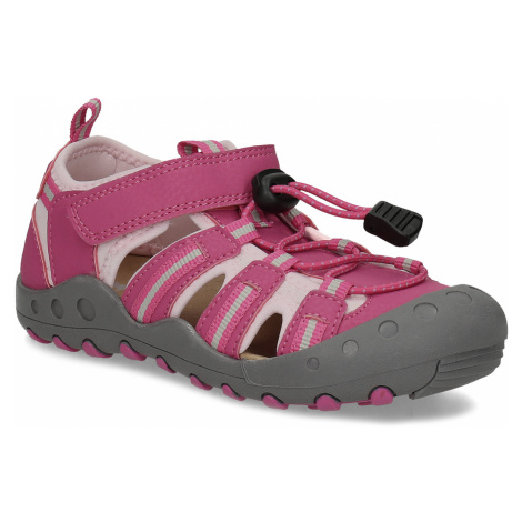 Růžové dívčí sandály outdoorového stylu