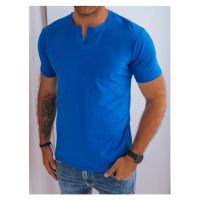 Pánské modré tričko s knoflíky v akci