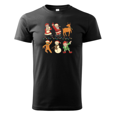 Dětské vánoční tričko s potiskem vánočních postaviček - vánoční tričko BezvaTriko