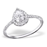 Zásnubní prsten stříbro luxury princes IV