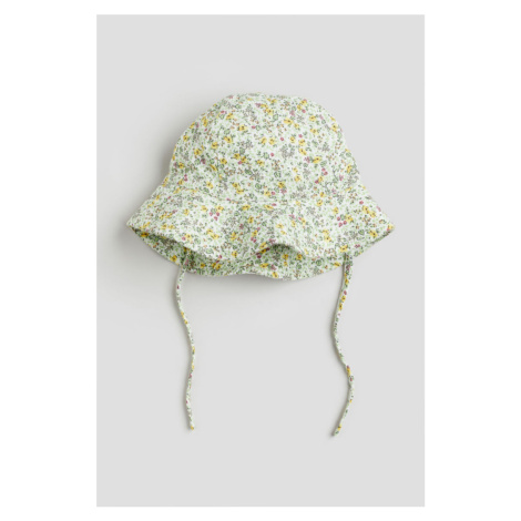 H & M - Floral-patterned sun hat - bílá H&M