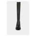 Kozačky Jonak PAILLE CUIR GR/ STRETCH dámské, černá barva, na podpatku, 3300014