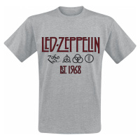 Led Zeppelin Symbols Est. 1968 Tričko prošedivelá