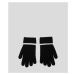 Rukavice karl lagerfeld k/signature knit glove black/white