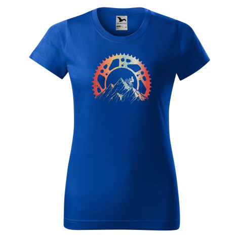 DOBRÝ TRIKO Dámské tričko s potiskem Horská jízda Barva: Královsky modrá