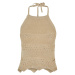 Ladies Short Crochet Knit Neckholder Top - softseagrass