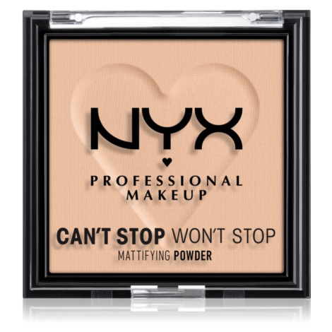 NYX Professional Makeup Can't Stop Won't Stop Mattifying Powder matující pudr odstín 03 Light Me