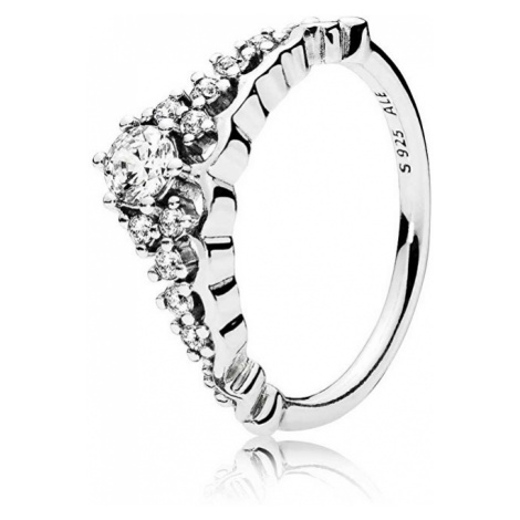 Pandora Třpytivý stříbrný prsten Diadém 196226CZ