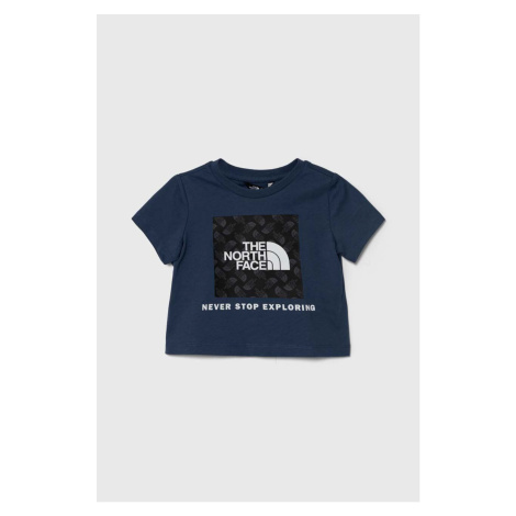 Dětské bavlněné tričko The North Face LIFESTYLE GRAPHIC TEE tmavomodrá barva, s potiskem
