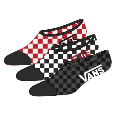 Ponožky Vans MN Classic Super No Show (38,5-42) 3Pk Barva: červená/bílá
