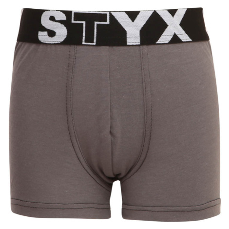 Dětské boxerky Styx sportovní guma tmavě šedé (GJ1063)