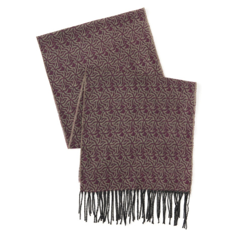 AC&Co / Altınyıldız Classics Men's Burgundy-khaki Patterned Scarf