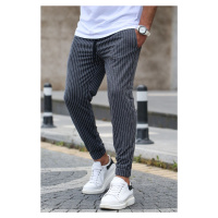 Madmext Lala Men's Gray Striped Anthracite Jogger