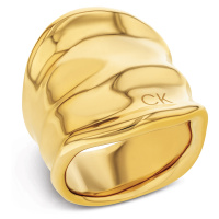 Calvin Klein Masivní pozlacený prsten Elemental 35000646