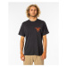 Tričko Rip Curl FADE OUT ICON TEE Washed Black