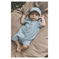 HUTTEliHUT kojenecký mušelínový overal s krátkým rukávem 480223 - 7680