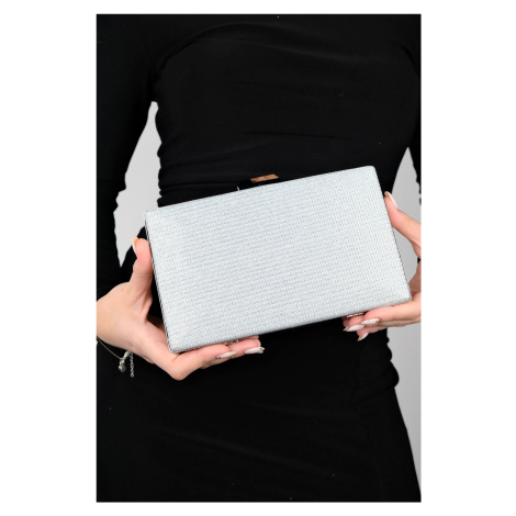 LuviShoes Silver Silvery Women Evening Bag