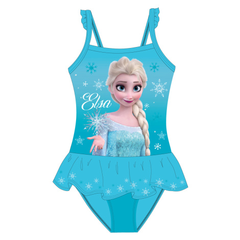Frozen - licence Dívčí plavky - Frozen 5244B585, tyrkysová Barva: Tyrkysová