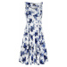 H&R London Blue Rosaceae Swing Dress Šaty vícebarevný