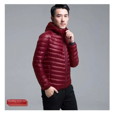 Pánská zimní bunda s kapucí – vatovaná, lehká, teplá