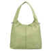 Trendová dámská koženková kabelka Anaitis, pastelově zelená