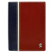 Pánská kožená peněženka Rovicky 326-RBA-D RFID modrá / červená