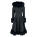 Hell Bunny Kabát Elvira Dámský kabát černá