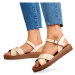 ploché dámské sandály z ekologické kůže