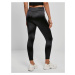 kalhoty dámské URBAN CASSICS - Shiny High Waist Leggings - black