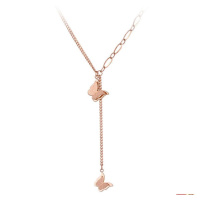 Victoria Filippi Stainless Steel Ocelový náhrdelník Mollie Gold - chirurgická ocel, motýl NHN202