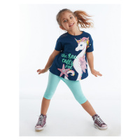 mshb&g Seahorse Unicorn Girls Kids Tunic Leggings Suit